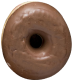 Donut with black chocolate